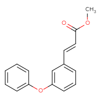 Chemical structure of methyl (2E)-3-(3-phenoxyphenyl)prop-2-enoate - CSSB00000497988