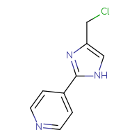 Chemical structure of 4-[4-(chloromethyl)-1H-imidazol-2-yl]pyridine - CSSB00011810025