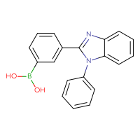 Chemical structure of [3-(1-phenyl-1H-1,3-benzodiazol-2-yl)phenyl]boronic acid - CSSB00016991497