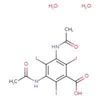 Chemical structure of 3,5-diacetamido-2,4,6-triiodobenzoic acid dihydrate - CSSB00020675408