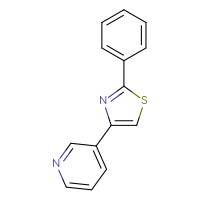 Chemical structure of 3-(2-phenyl-1,3-thiazol-4-yl)pyridine - CSSB00008258474