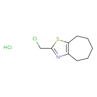 Chemical structure of 2-(chloromethyl)-4H,5H,6H,7H,8H-cyclohepta[d][1,3]thiazole hydrochloride - CSSB00102885705