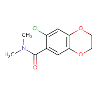 Chemical structure of 7-chloro-N,N-dimethyl-2,3-dihydro-1,4-benzodioxine-6-carboxamide - CSSB00050657455