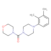 Chemical structure of 4-[4-(2,3-dimethylphenyl)piperazine-1-carbonyl]morpholine - CSSB00027261494