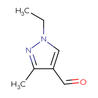 Chemical structure of 1-ethyl-3-methyl-1H-pyrazole-4-carbaldehyde - CSSB00000763669