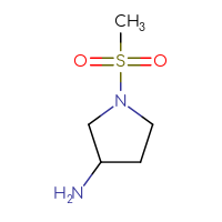 Chemical structure of 1-methanesulfonylpyrrolidin-3-amine - CSSB00000705396