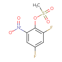 Chemical structure of 2,4-difluoro-6-nitrophenyl methanesulfonate - CSSB01994645985