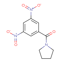 Chemical structure of 1-(3,5-dinitrobenzoyl)pyrrolidine - CSSB00103901515