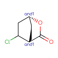 Chemical structure of rac-(1R,4R)-5-chloro-2-oxabicyclo[2.2.2]octan-3-one - CSSB20621205561