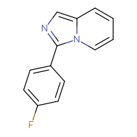 Chemical structure of 3-(4-fluorophenyl)imidazo[1,5-a]pyridine - CSSB00000008236