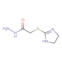 Chemical structure of 2-(4,5-dihydro-1H-imidazol-2-ylsulfanyl)acetohydrazide - CSSB00009937758