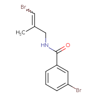 Chemical structure of 3-bromo-N-(3-bromo-2-methylprop-2-en-1-yl)benzamide - CSSB21432561172
