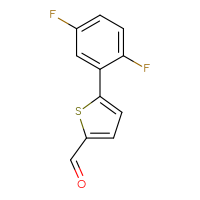 Chemical structure of 5-(2,5-difluorophenyl)thiophene-2-carbaldehyde - CSSB00011275889