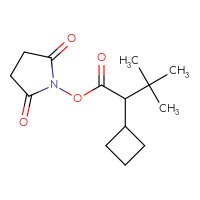 Chemical structure of 2,5-dioxopyrrolidin-1-yl 2-cyclobutyl-3,3-dimethylbutanoate - CSSB20269788964