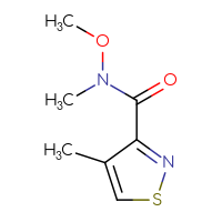 Chemical structure of N-methoxy-N,4-dimethyl-1,2-thiazole-3-carboxamide - CSSB00120006078