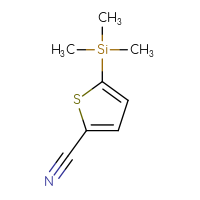 Chemical structure of 5-(trimethylsilyl)thiophene-2-carbonitrile - CSSB00000070757