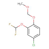 Chemical structure of 4-chloro-2-(difluoromethoxy)-1-(methoxymethoxy)benzene - CSSB20461013813