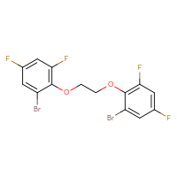 Chemical structure of 1-bromo-2-[2-(2-bromo-4,6-difluorophenoxy)ethoxy]-3,5-difluorobenzene - CSSB21103684416