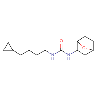 Chemical structure of 3-(4-cyclopropylbutyl)-1-{7-oxabicyclo[2.2.1]heptan-2-yl}urea - CSSB01647683320