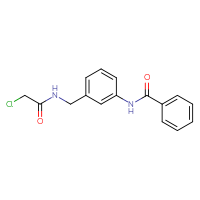 Chemical structure of N-{3-[(2-chloroacetamido)methyl]phenyl}benzamide - CSSB01823450805