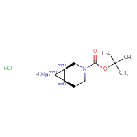 Chemical structure of rac-tert-butyl (1R,6R,7S)-7-amino-3-azabicyclo[4.1.0]heptane-3-carboxylate hydrochloride - CSSB20620683162