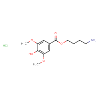Chemical structure of 4-aminobutyl 4-hydroxy-3,5-dimethoxybenzoate hydrochloride - CSSB02516457468