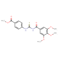 Chemical structure of methyl 4-({[(3,4,5-trimethoxyphenyl)formamido]methanethioyl}amino)benzoate - CSSB00121706409