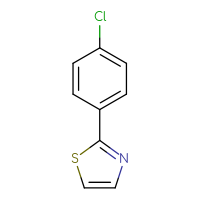 Chemical structure of 2-(4-chlorophenyl)-1,3-thiazole - CSSB00012180618