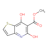 Chemical structure of methyl 5,7-dihydroxythieno[3,2-b]pyridine-6-carboxylate - CSSB00000709889