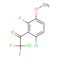 Chemical structure of 2-chloro-1-(6-chloro-2-fluoro-3-methoxyphenyl)-2,2-difluoroethan-1-one - CSSB15012542715