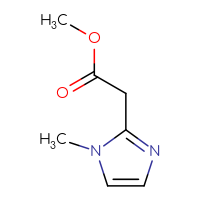 Chemical structure of methyl 2-(1-methyl-1H-imidazol-2-yl)acetate - CSSB00012186976
