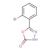 Chemical structure of 5-(2-bromophenyl)-2,3-dihydro-1,3,4-oxadiazol-2-one - CSSB00012028893