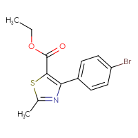 Chemical structure of ethyl 4-(4-bromophenyl)-2-methyl-1,3-thiazole-5-carboxylate - CSSB06633781977
