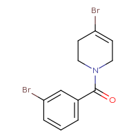 Chemical structure of 4-bromo-1-(3-bromobenzoyl)-1,2,3,6-tetrahydropyridine - CSSB00123326633