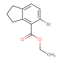 Chemical structure of ethyl 5-bromo-2,3-dihydro-1H-indene-4-carboxylate - CSSB15004064307