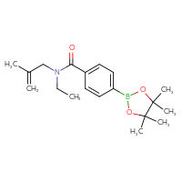 Chemical structure of N-ethyl-N-(2-methylprop-2-en-1-yl)-4-(4,4,5,5-tetramethyl-1,3,2-dioxaborolan-2-yl)benzamide - CSSB02526791578