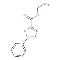 Chemical structure of ethyl 5-phenyl-1,3-thiazole-2-carboxylate - CSSB00010253669