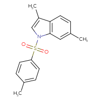 Chemical structure of 3,6-dimethyl-1-(4-methylbenzenesulfonyl)-1H-indole - CSSB21332176798