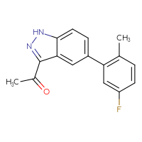 Chemical structure of 1-[5-(5-fluoro-2-methylphenyl)-1H-indazol-3-yl]ethan-1-one - CSSB06714984314