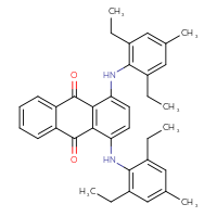 Chemical structure of 1,4-bis[(2,6-diethyl-4-methylphenyl)amino]-9,10-dihydroanthracene-9,10-dione - CSSB00016996597