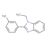 Chemical structure of 1-ethyl-2-(3-methylphenyl)-1H-1,3-benzodiazole - CSSB00027933675