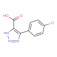 Chemical structure of 4-(4-chlorophenyl)-1H-1,2,3-triazole-5-carboxylic acid - CSSB00020961128