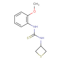 Chemical structure of 1-(2-methoxyphenyl)-3-(thietan-3-yl)thiourea - CSSB21432452317