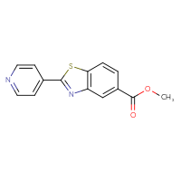 Chemical structure of methyl 2-(pyridin-4-yl)-1,3-benzothiazole-5-carboxylate - CSSB06633780322