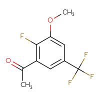 Chemical structure of 1-[2-fluoro-3-methoxy-5-(trifluoromethyl)phenyl]ethan-1-one - CSSB00020797903