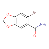 Chemical structure of 6-bromo-2H-1,3-benzodioxole-5-carboxamide - CSSB00009812990