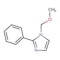 Chemical structure of 1-(methoxymethyl)-2-phenyl-1H-imidazole - CSSB00035525526