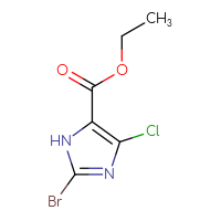 Chemical structure of ethyl 2-bromo-4-chloro-1H-imidazole-5-carboxylate - CSSB00021319447
