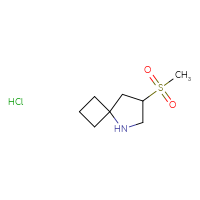 Chemical structure of 7-methanesulfonyl-5-azaspiro[3.4]octane hydrochloride - CSSS02125277525