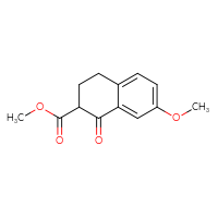 Chemical structure of methyl 7-methoxy-1-oxo-1,2,3,4-tetrahydronaphthalene-2-carboxylate - CSSB00006010226